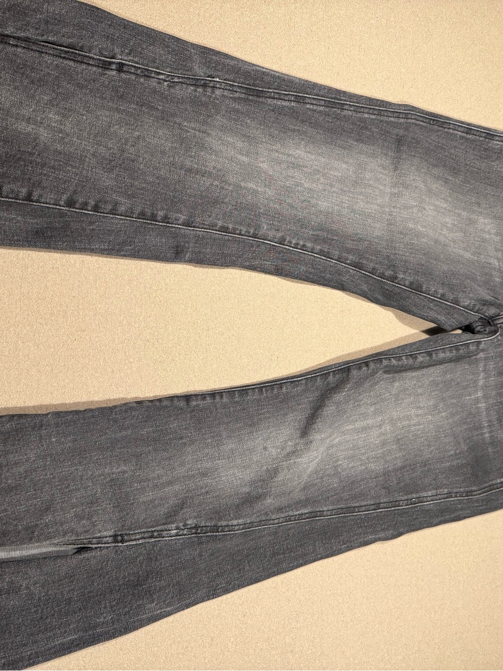 Black Washed Straight-Leg Jeans Liverpool split cropped frayed edge 8/29 women’s